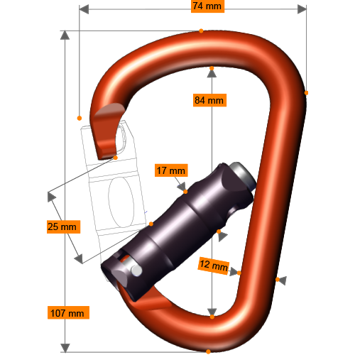 PIRATE WireEye Auto Lock - טבעת אגסית עם נעילה משולשת