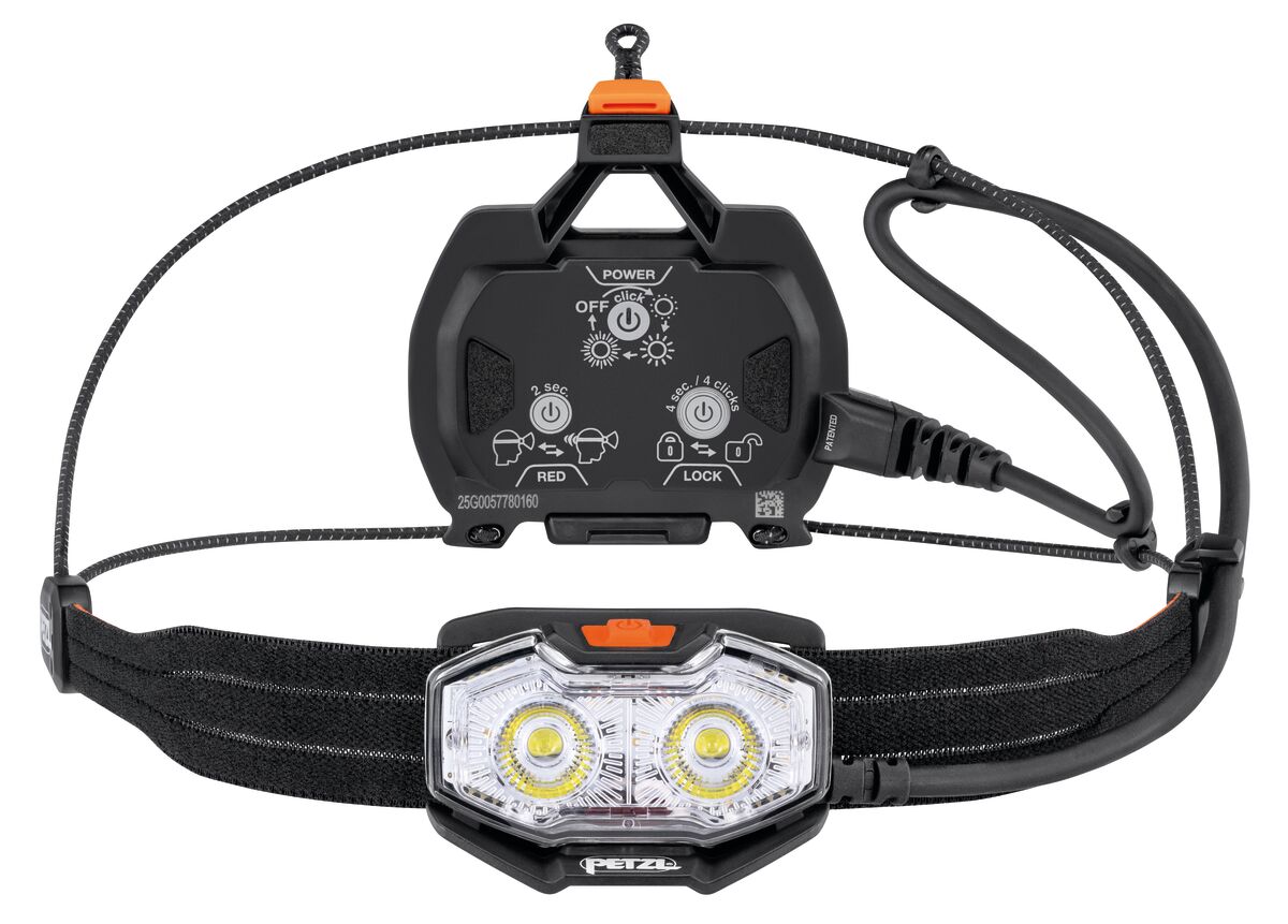 NAO® LT פנס ראש קל ונטען עם תאורה אדומה אחורית – 600 לומן