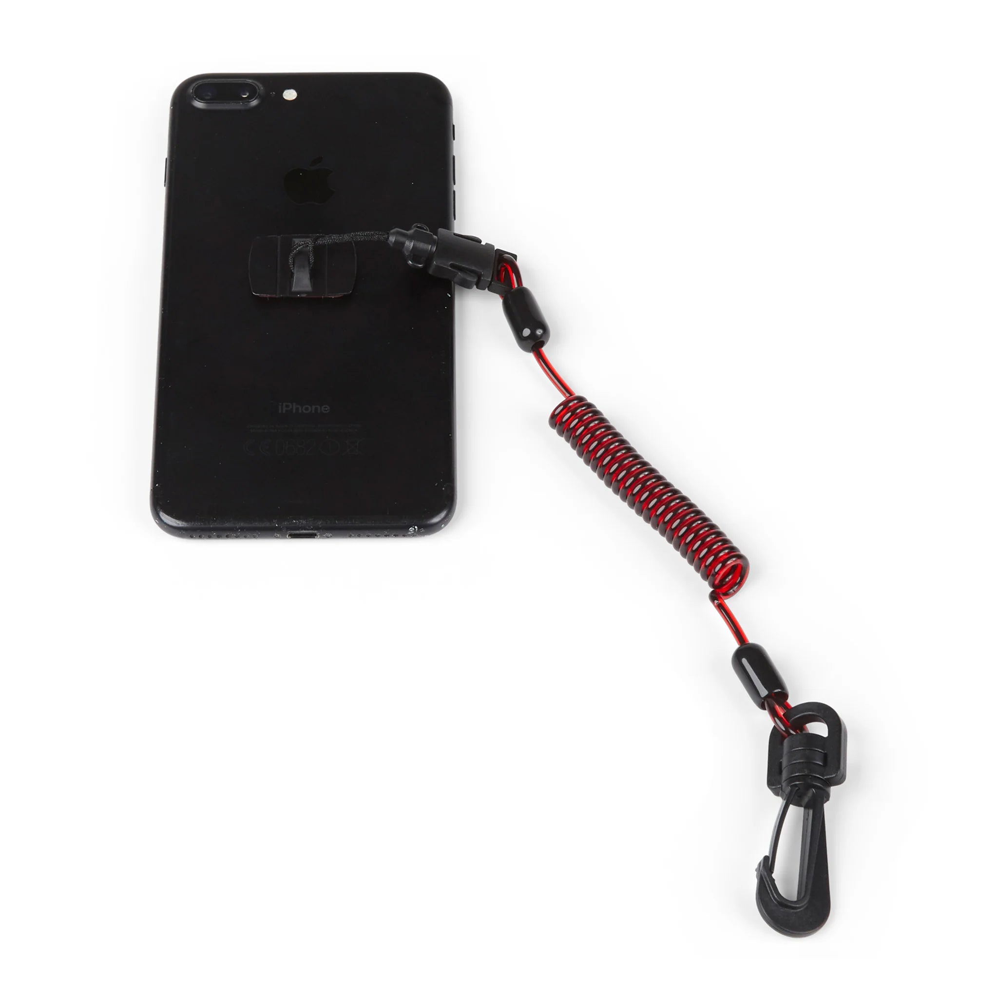 Coil E-Tether-Poly Clip - סליל אבטחה קפיצי מבודד עם טבעת פלסטיק עד 0.5ק"ג