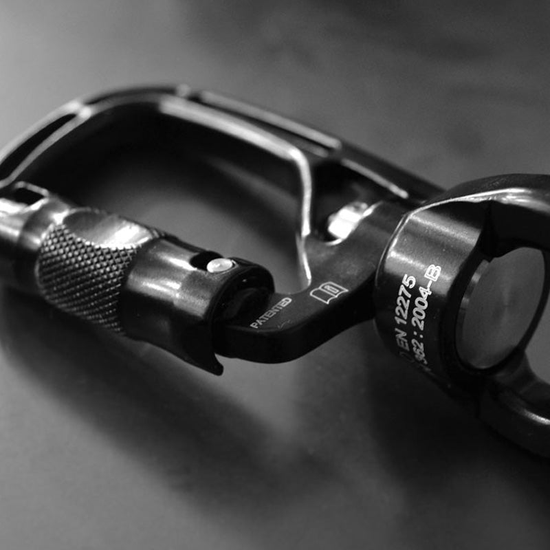 SwivaEye Auto-Lock Carabiner - טבעת עם נעילה משולשת משולבת סוויבל