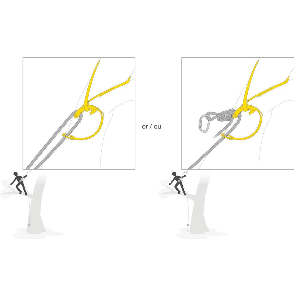 NAJA - רצועת עיגון על עץ, הניתנת למשיכה מהקרקע ובעלת גלגלת ורצועה מתכווננת